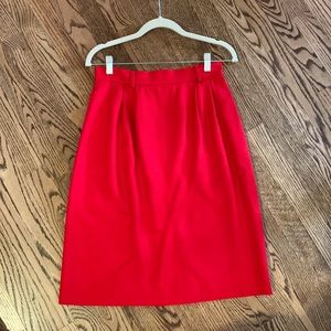 TRUE VINTAGE JH collectibles rayon skirt, red. Size petite small
